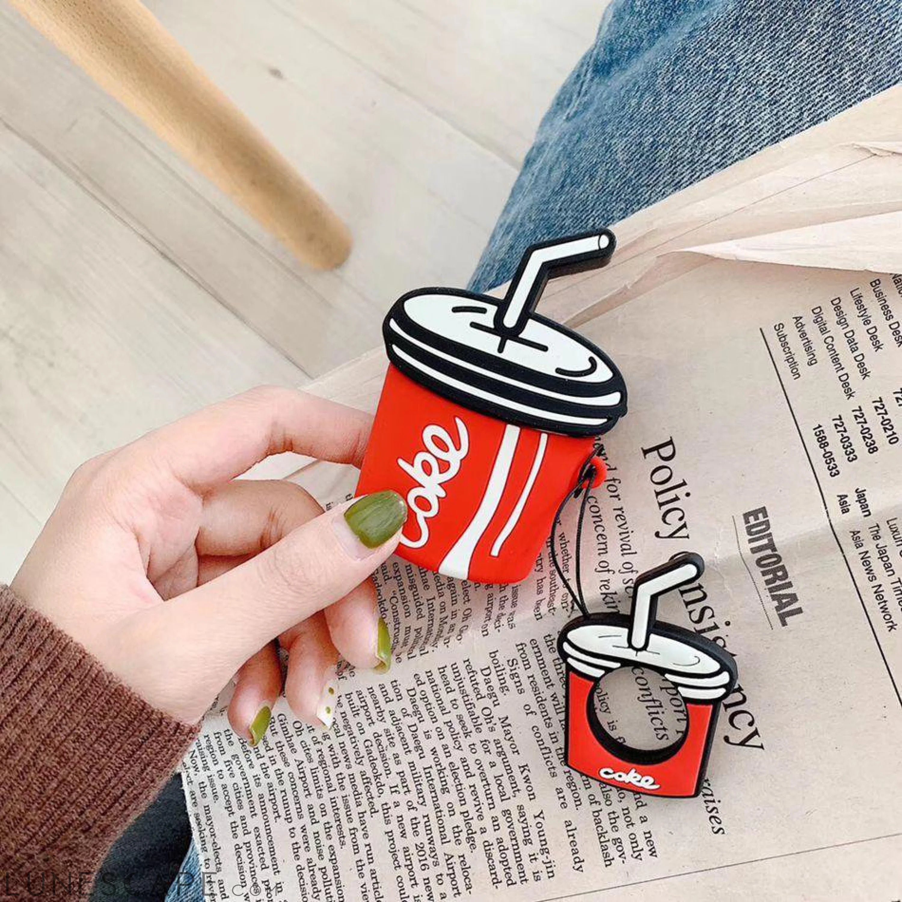 3D Cartoon Coke Drink AirPods Case LUNESCAPE