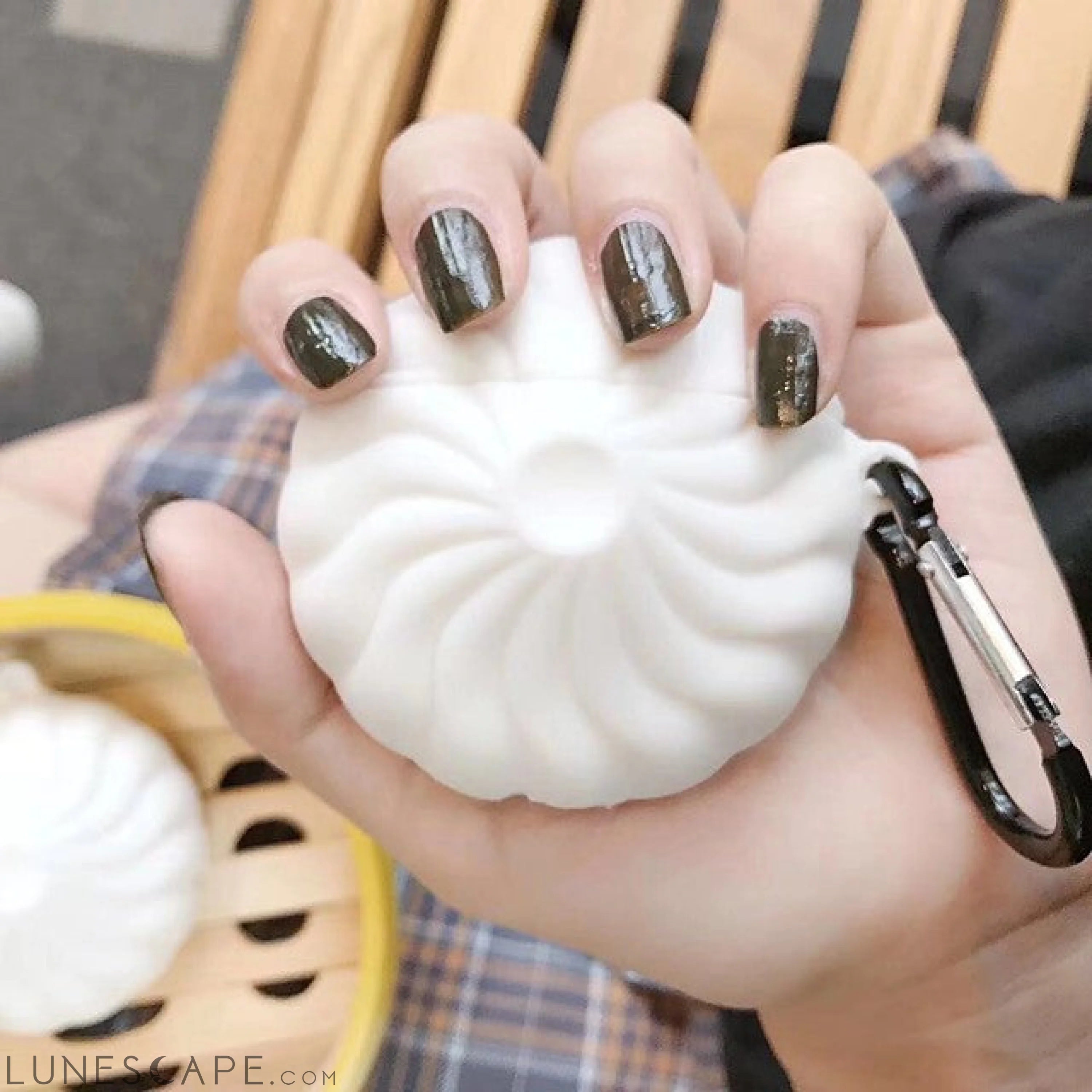 3D Cute Cartoon Steamed Stuffed Bun Case for Apple Airpods 1 2 LUNESCAPE