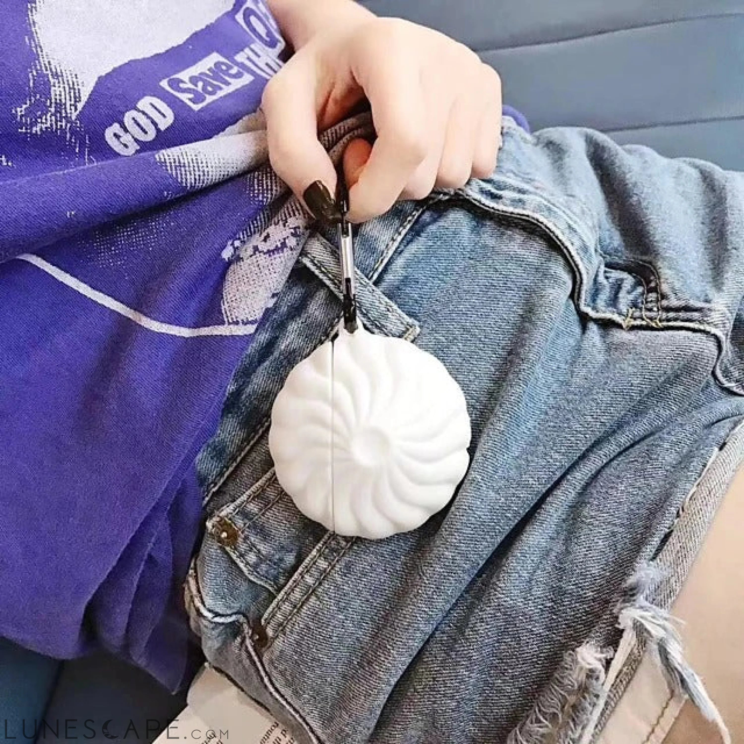 3D Cute Cartoon Steamed Stuffed Bun Case for Apple Airpods 1 2 LUNESCAPE