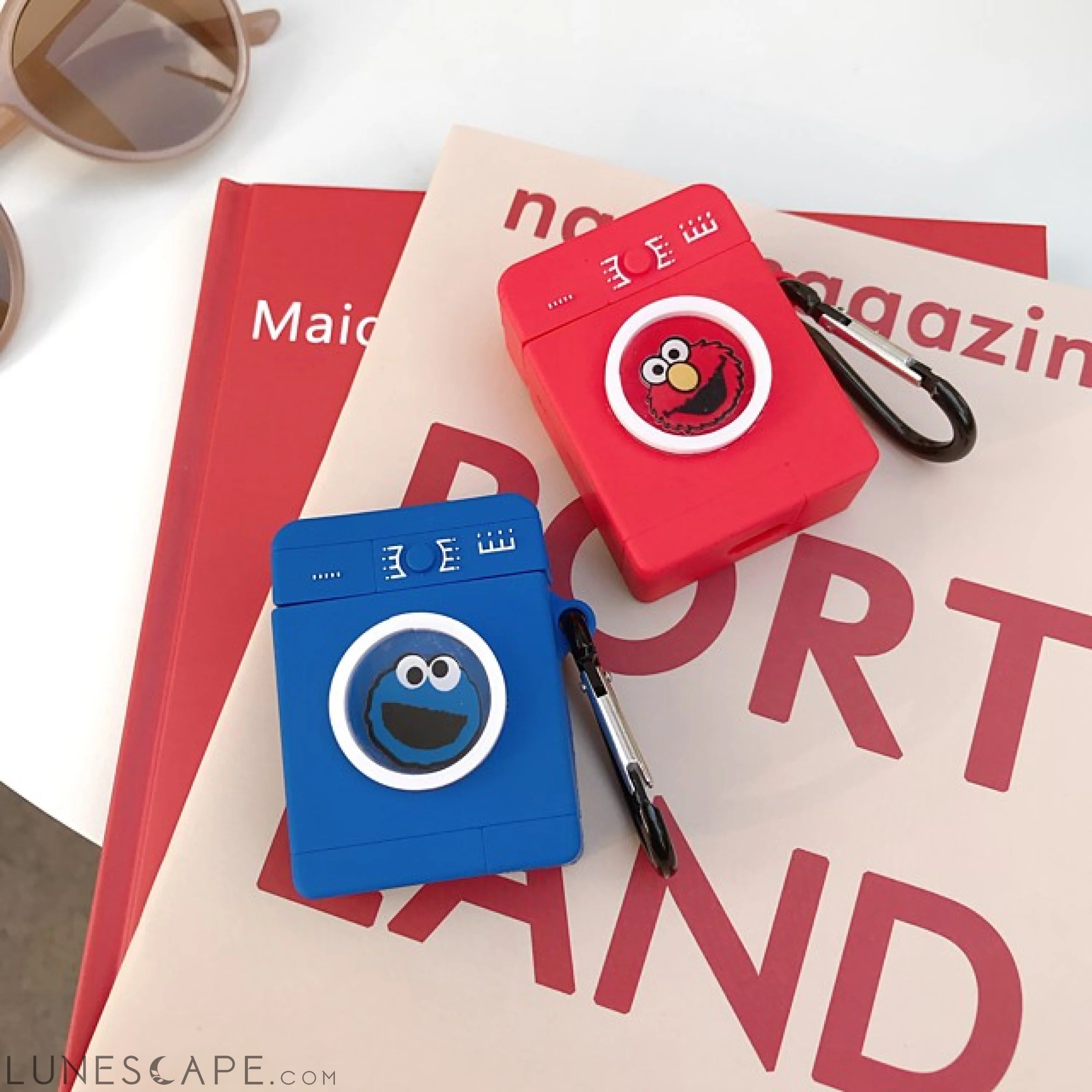3D Drum Sesame Street Washing Machine AirPods Case LUNESCAPE