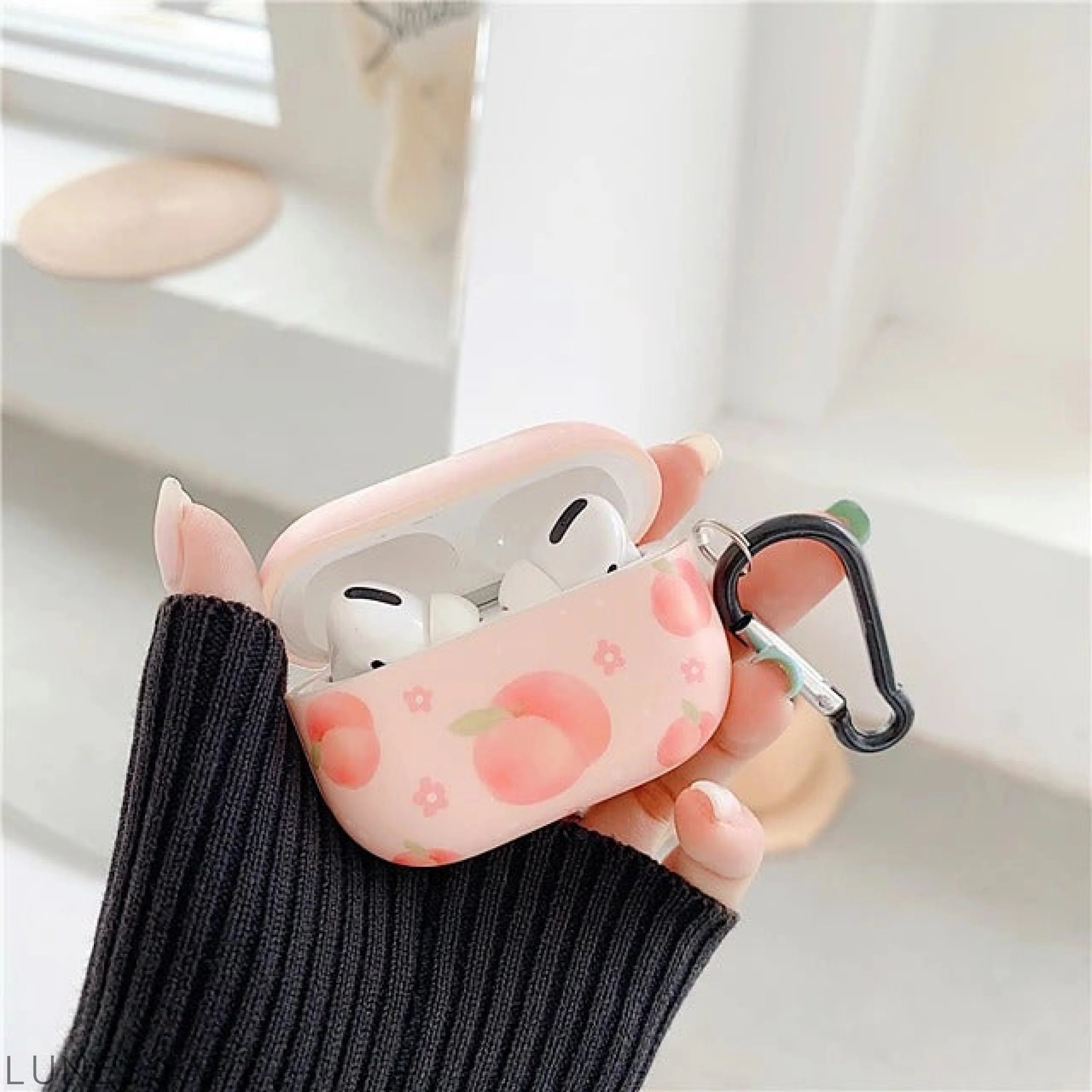 3D Fruit Orange Peach Airpods 1/2/3 Case LUNESCAPE