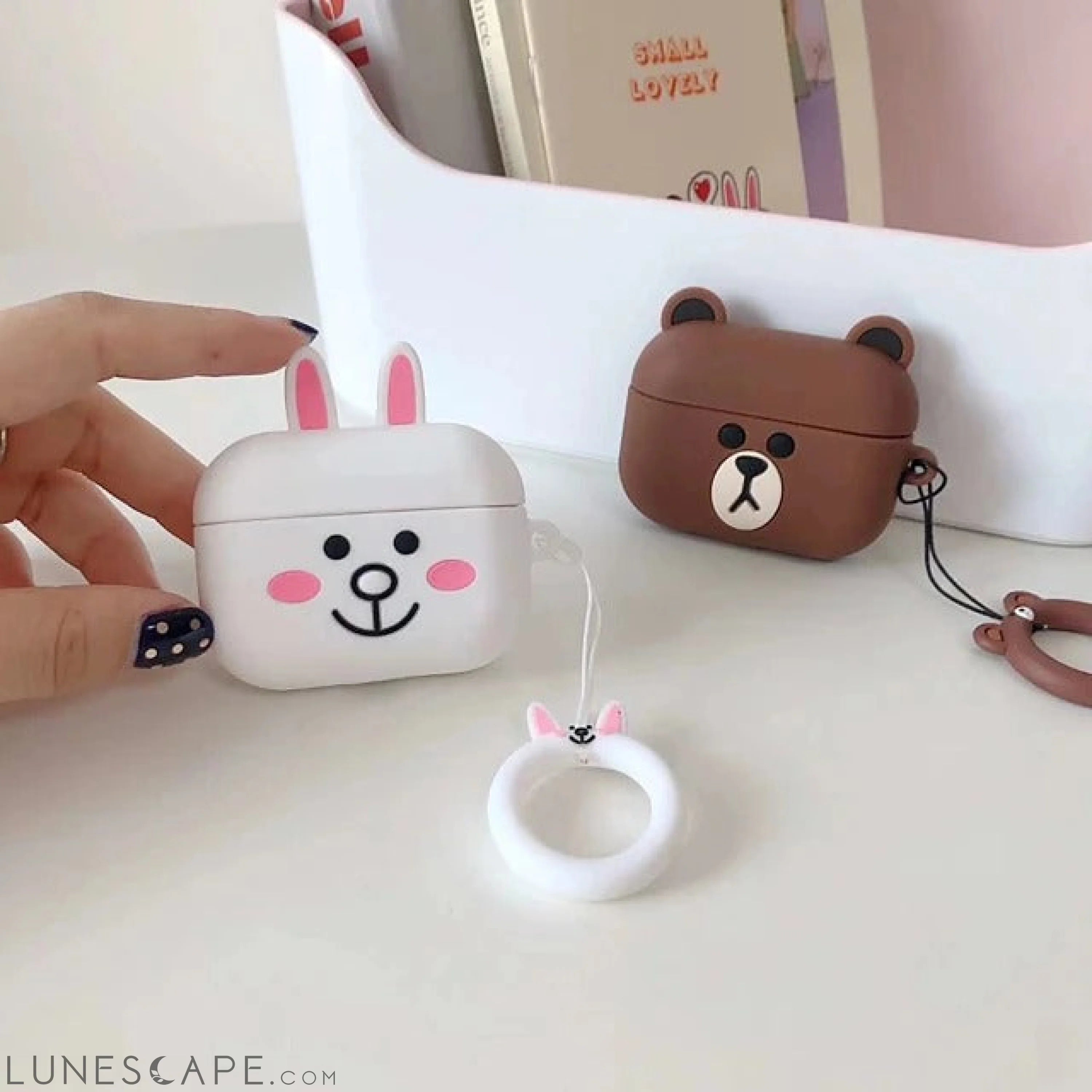 3D Rabbit AirPods Pro Case Cute Bear AirPods Case LUNESCAPE