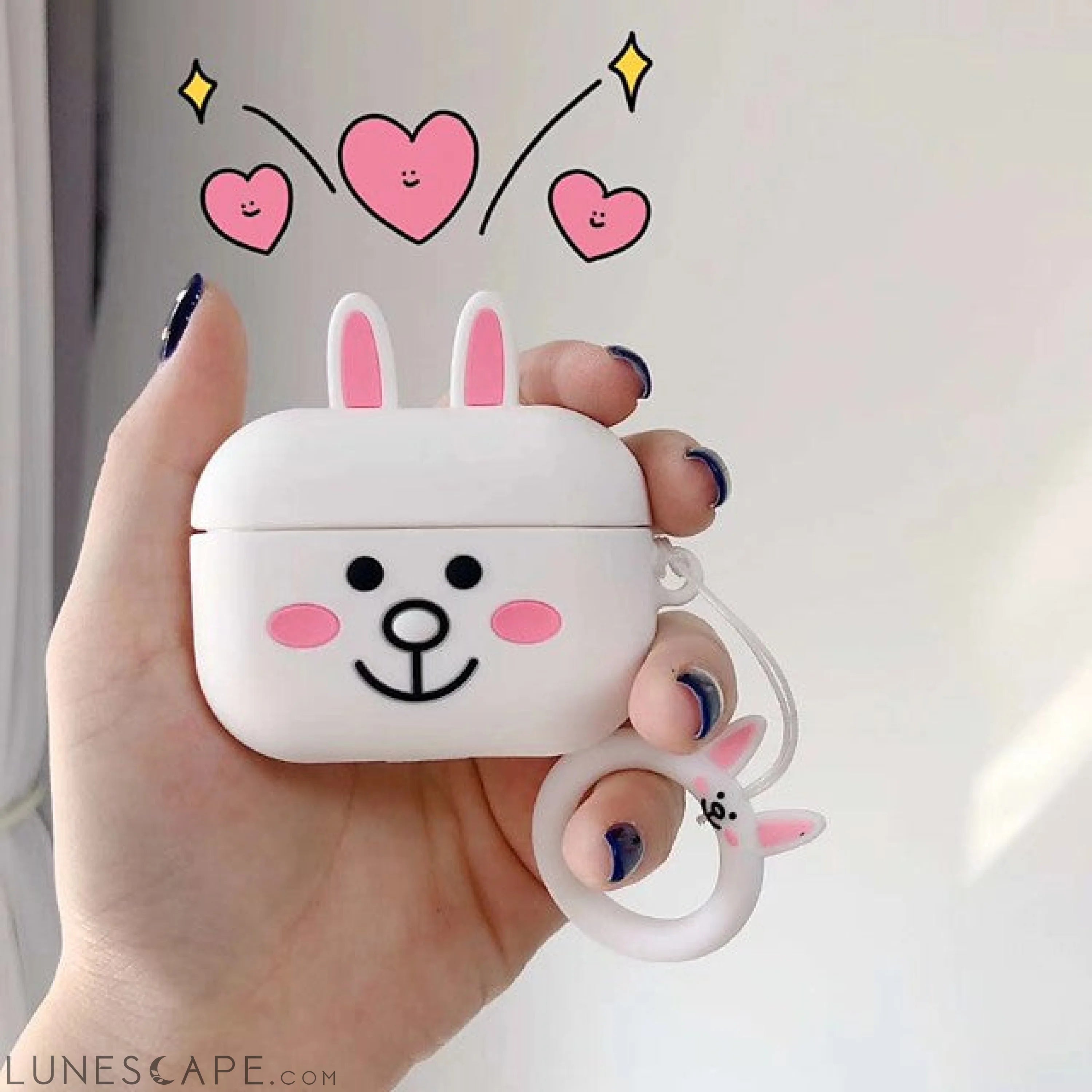 3D Rabbit AirPods Pro Case Cute Bear AirPods Case LUNESCAPE