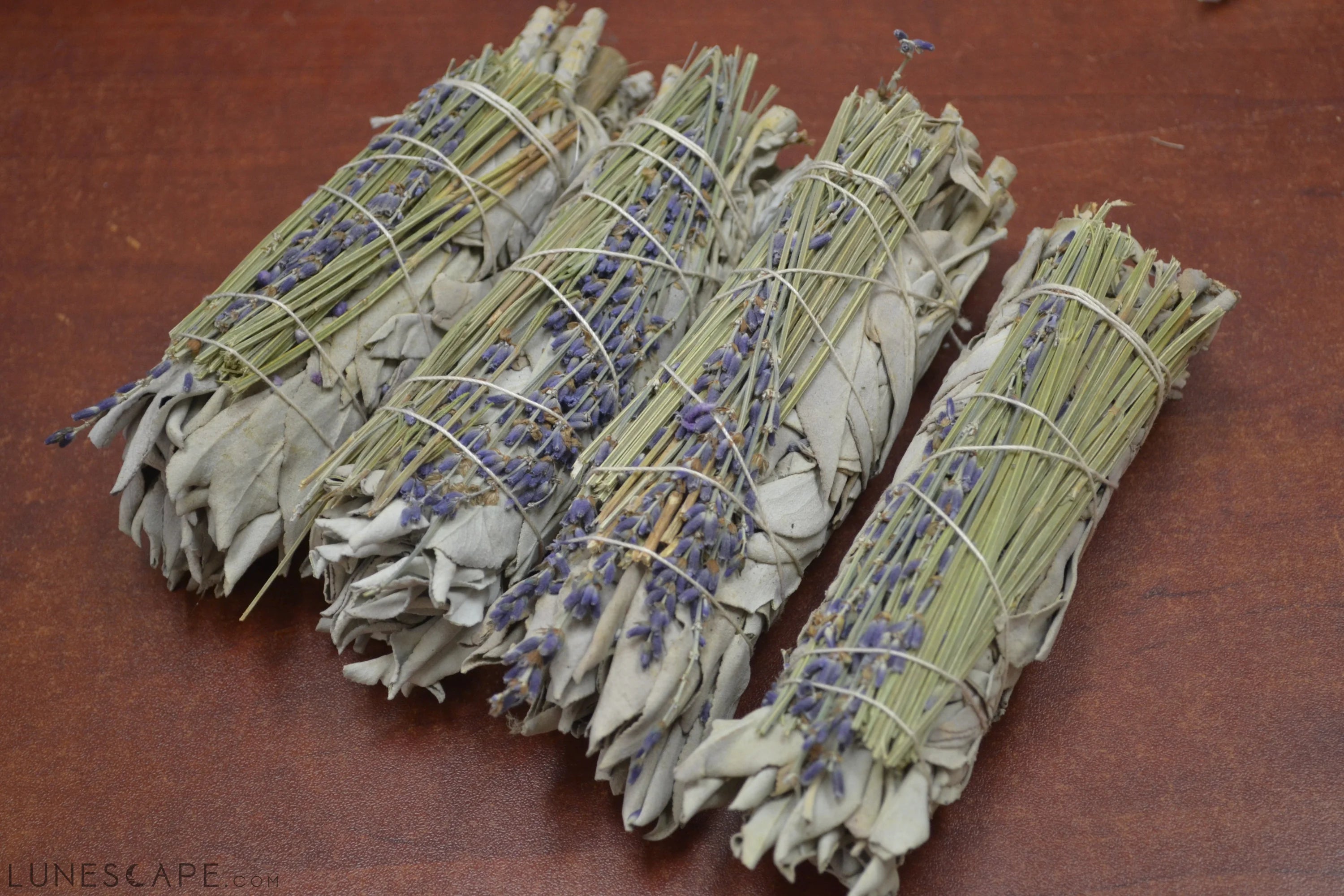 4 Pcs California White And Lavender Sage Bundles 4" LUNESCAPE