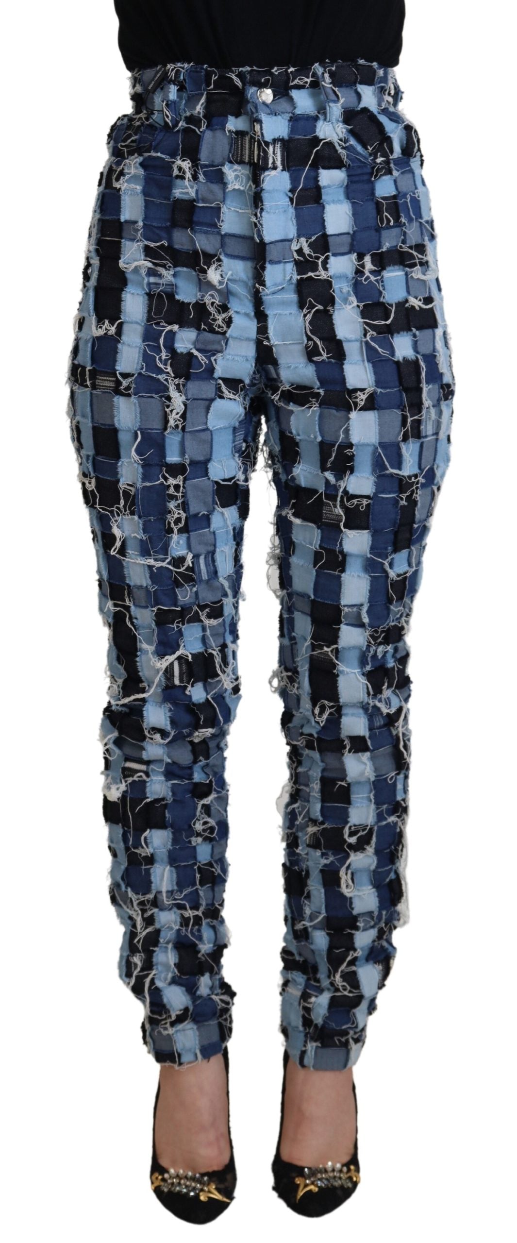 Dolce & Gabbana Multicolor Patchwork Cotton Denim Jeans LUNESCAPE