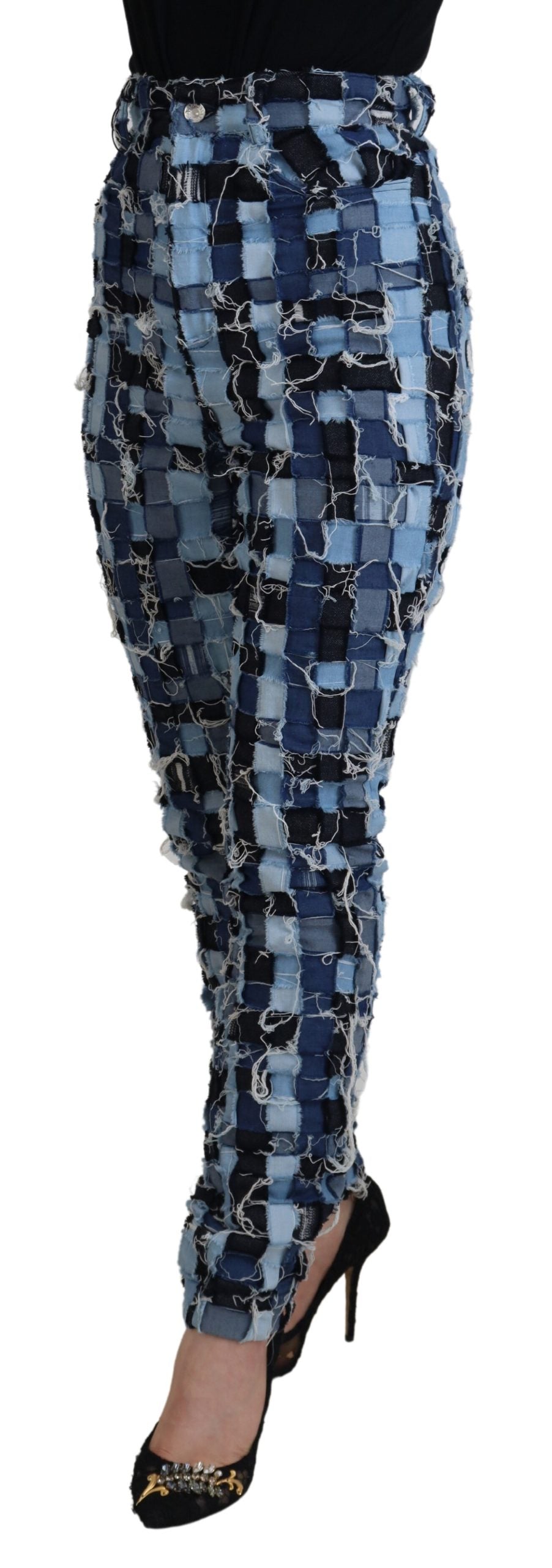 Dolce & Gabbana Multicolor Patchwork Cotton Denim Jeans LUNESCAPE