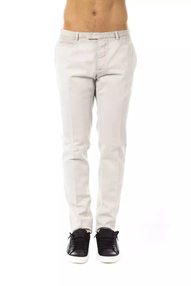 Uominitaliani Gray Cotton Men Pant LUNESCAPE