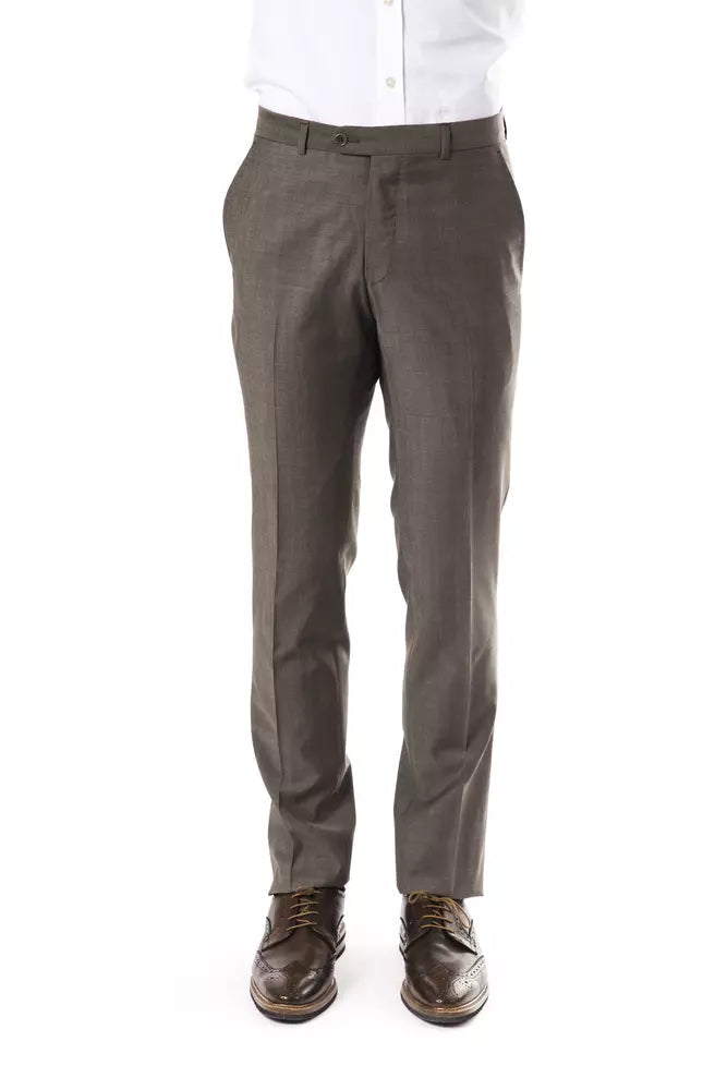 Uominitaliani Gray Wool Men Pant LUNESCAPE