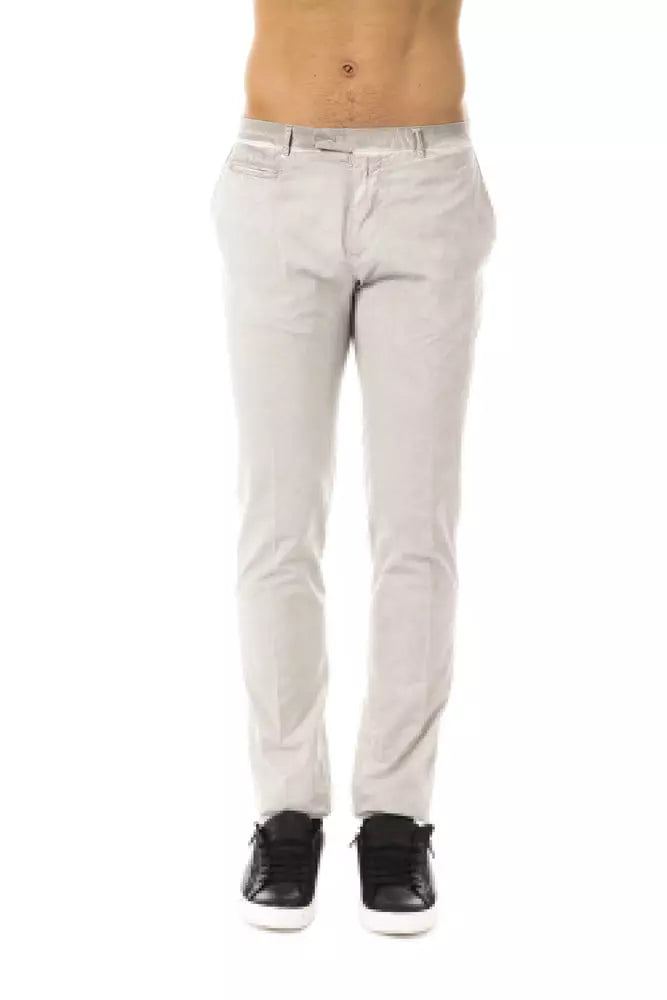 Uominitaliani Gray Cotton Mens Pant LUNESCAPE