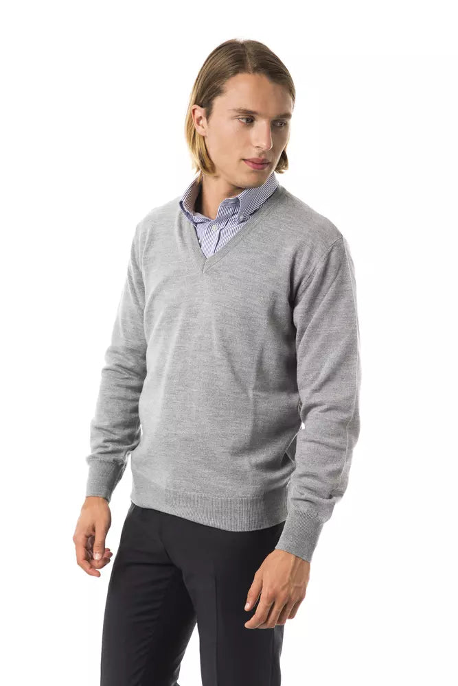 Uominitaliani Gray Wool Men Sweater LUNESCAPE