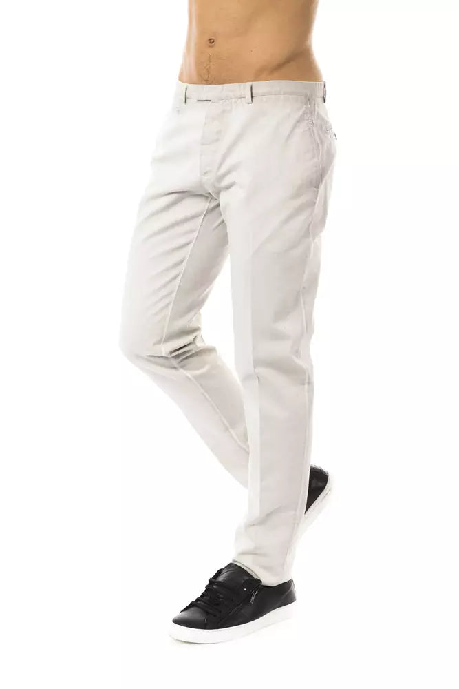 Uominitaliani Gray Cotton Men Pant LUNESCAPE