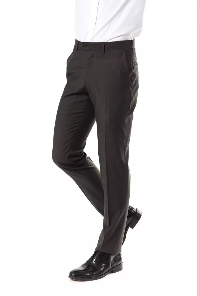 Uominitaliani Gray Wool Men's Pant LUNESCAPE
