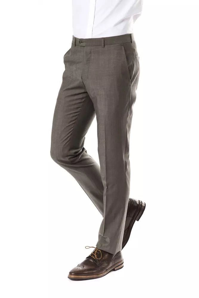 Uominitaliani Gray Wool Men Pant LUNESCAPE