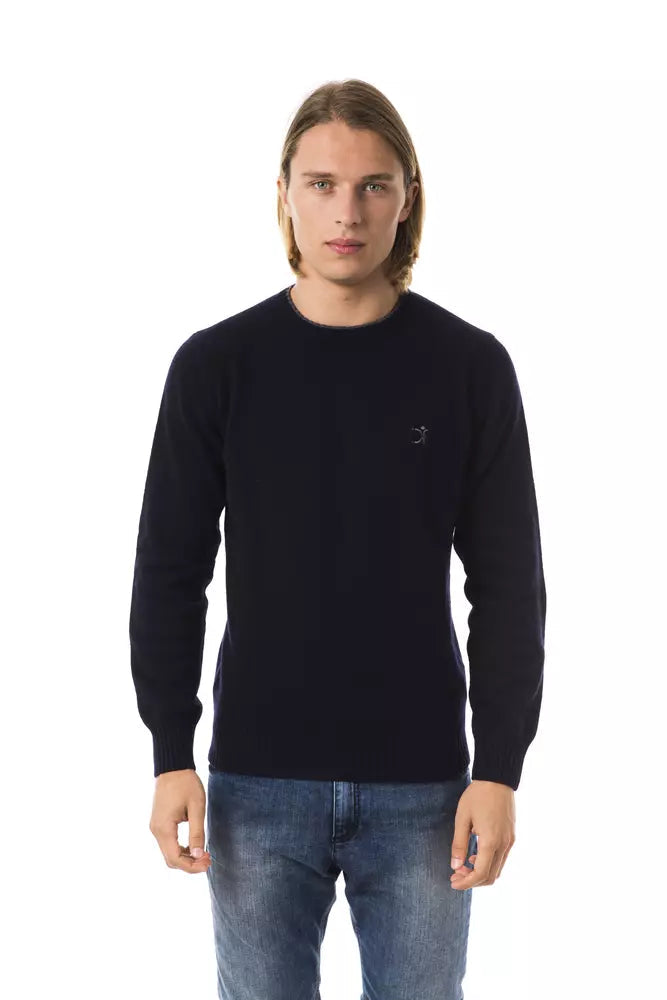 Uominitaliani Blue Wool Men Sweater LUNESCAPE