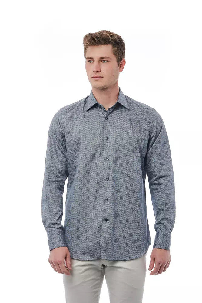 Bagutta Black Cotton Men's Shirt LUNESCAPE