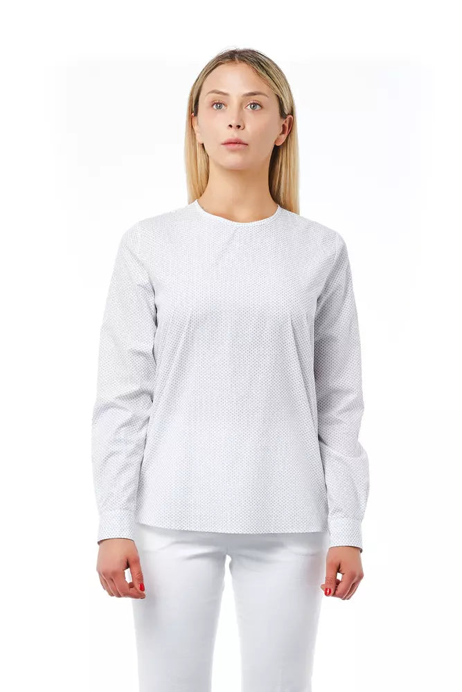 Bagutta White Cotton Women Blouse LUNESCAPE