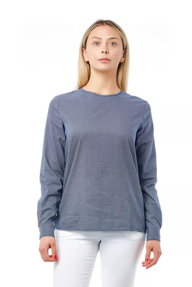 Bagutta Blue Cotton Women Blouse LUNESCAPE