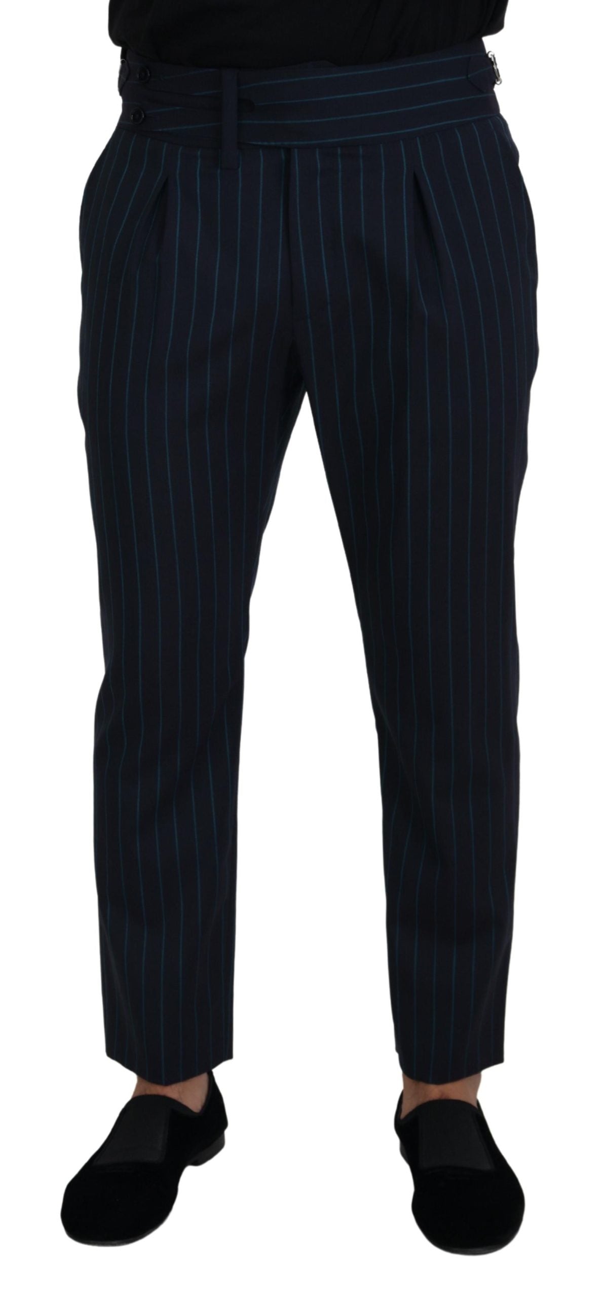 Dolce & Gabbana Elegant Stripe Virgin Wool Trousers LUNESCAPE