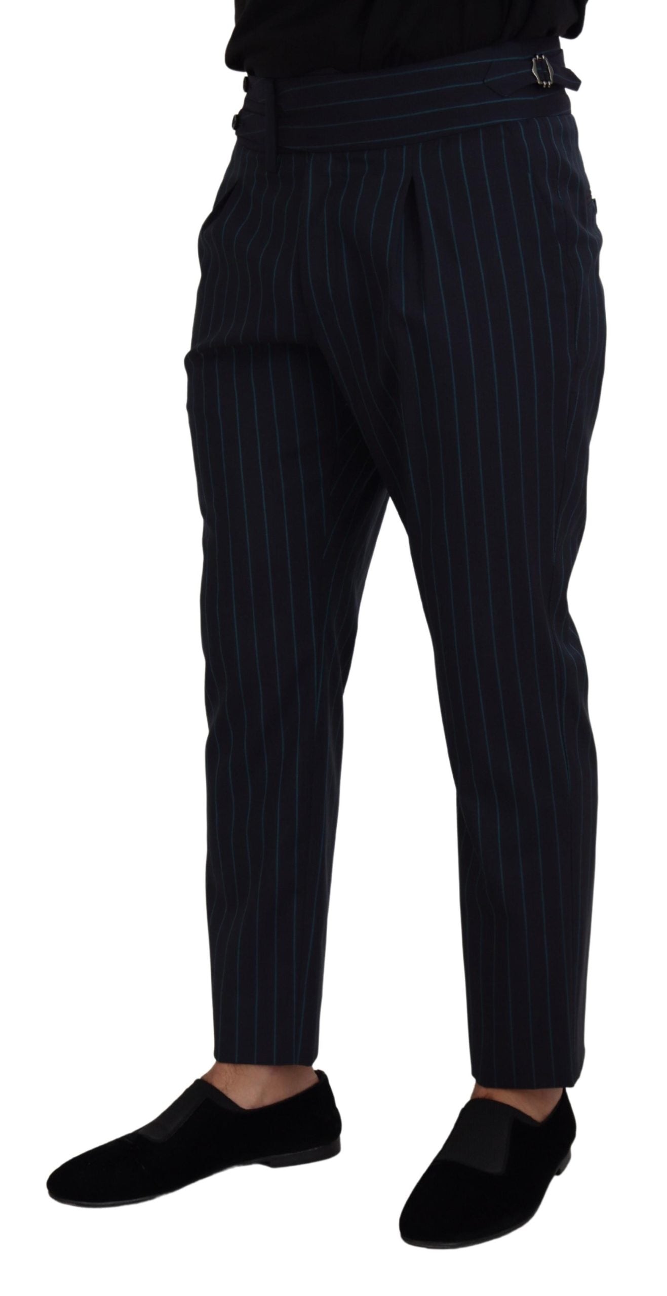 Dolce & Gabbana Elegant Stripe Virgin Wool Trousers LUNESCAPE