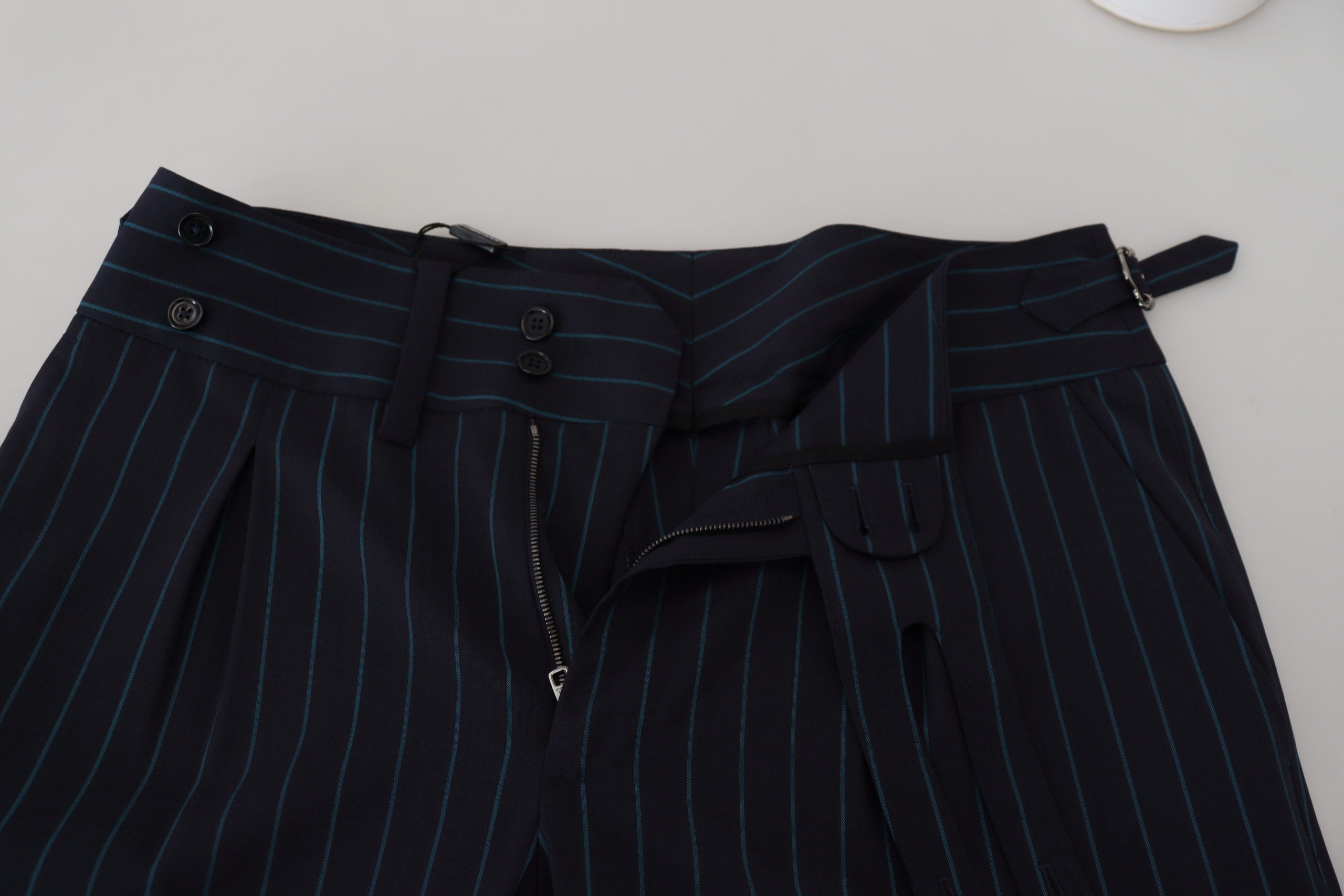 Dolce & Gabbana Elegant Stripe Virgin Wool Trousers LUNESCAPE