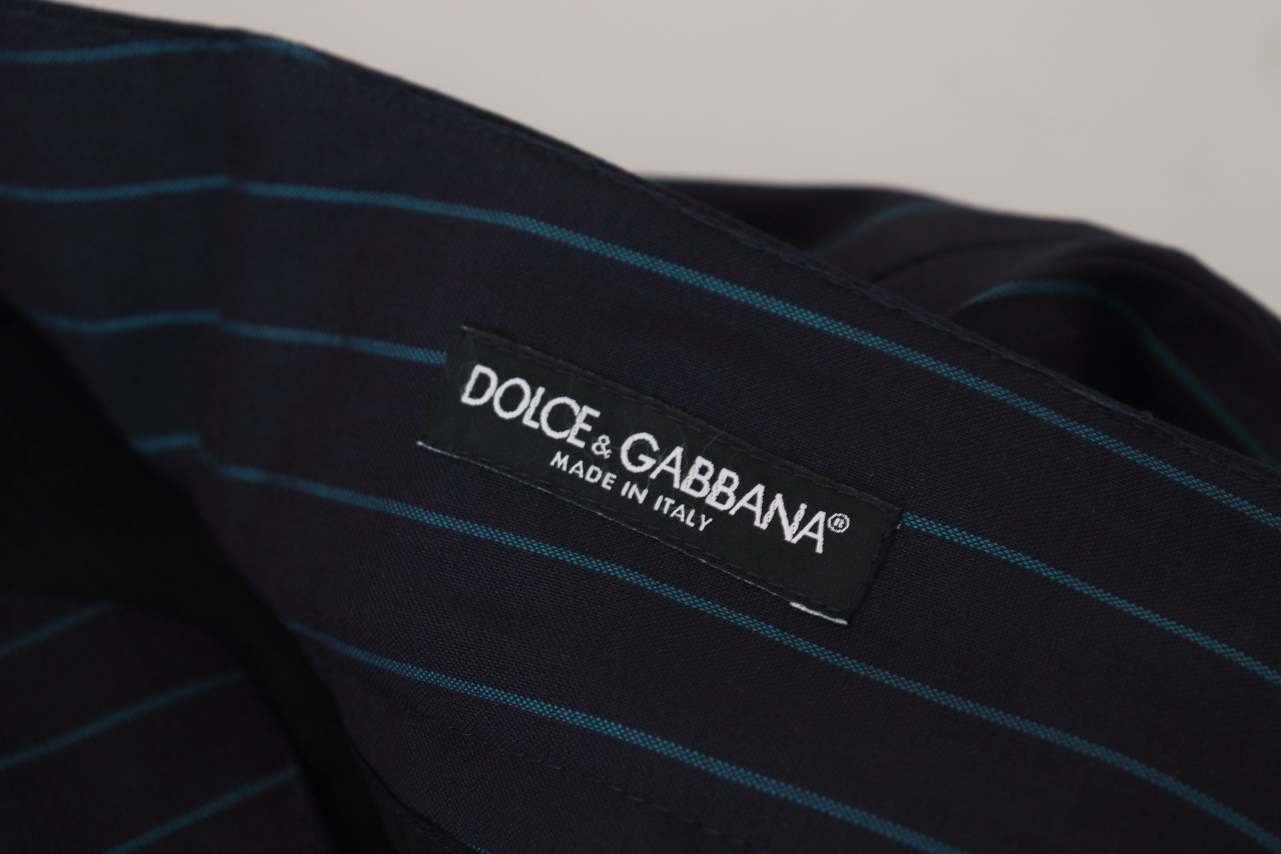 Dolce & Gabbana Elegant Stripe Virgin Wool Trousers LUNESCAPE