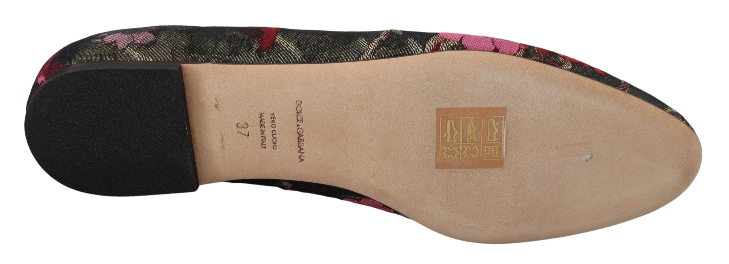 Dolce & Gabbana Multicolor Jacquard Sacred Heart Patch Slip On Shoes LUNESCAPE