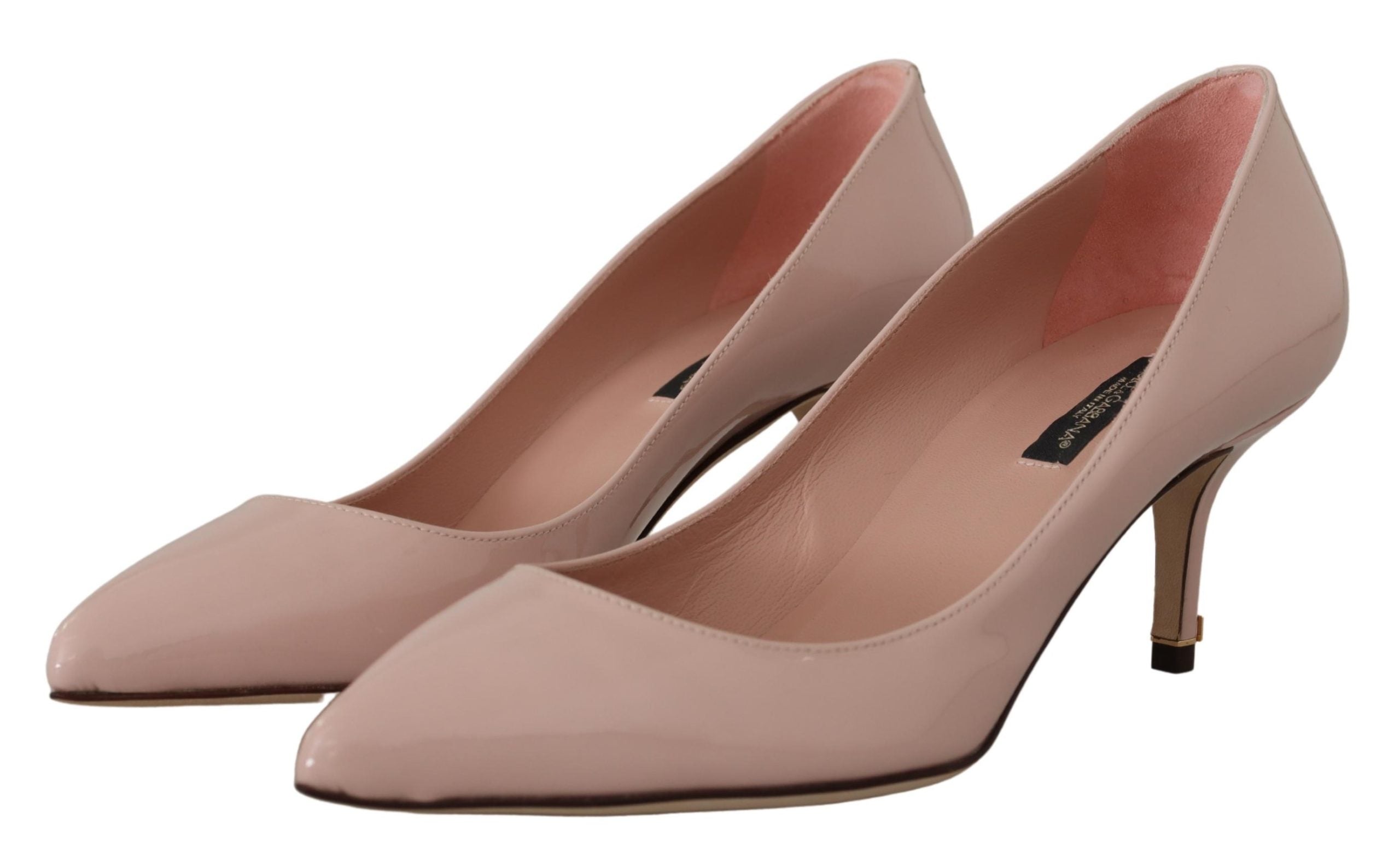 Dolce & Gabbana Elegant Patent Leather Heels in Pink LUNESCAPE