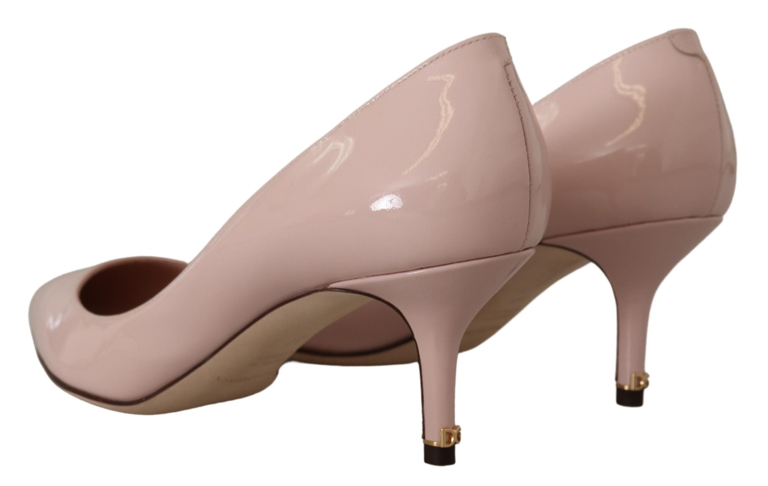 Dolce & Gabbana Elegant Patent Leather Heels in Pink LUNESCAPE