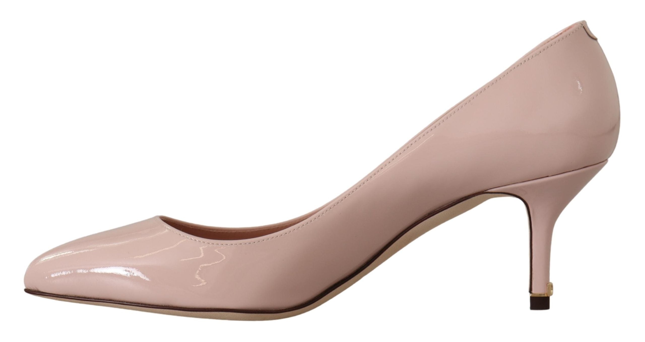 Dolce & Gabbana Elegant Patent Leather Heels in Pink LUNESCAPE