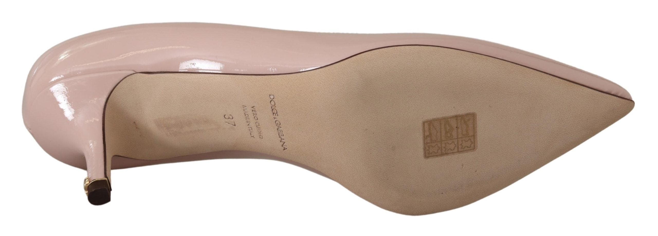 Dolce & Gabbana Elegant Patent Leather Heels in Pink LUNESCAPE