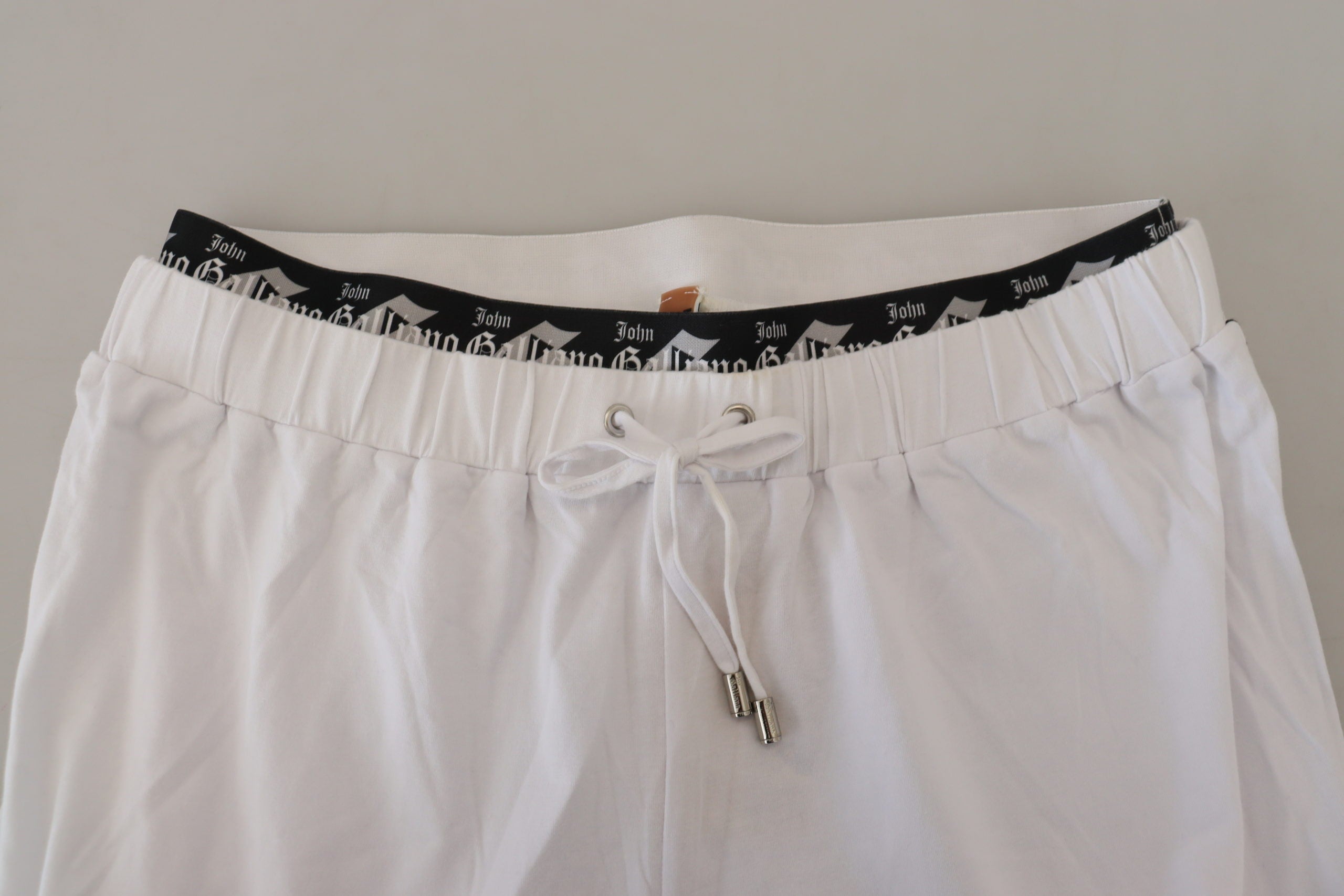 John Galliano White Drawstring Lounge Pant