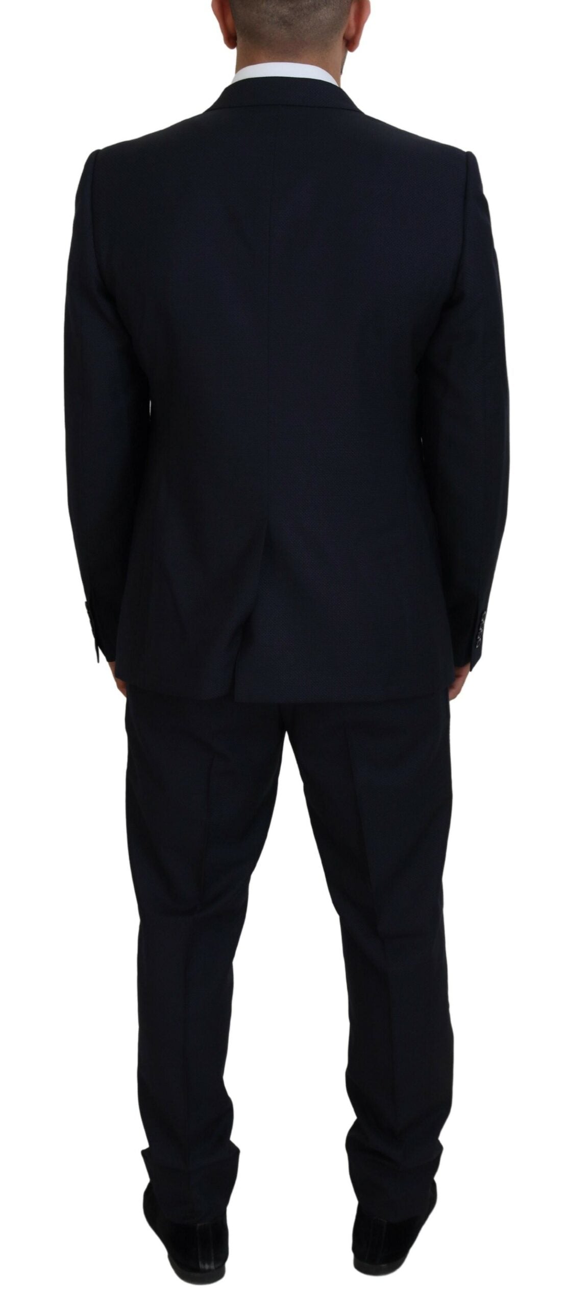 Dolce & Gabbana Elegant Blue Martini Wool-Silk Blend Suit LUNESCAPE
