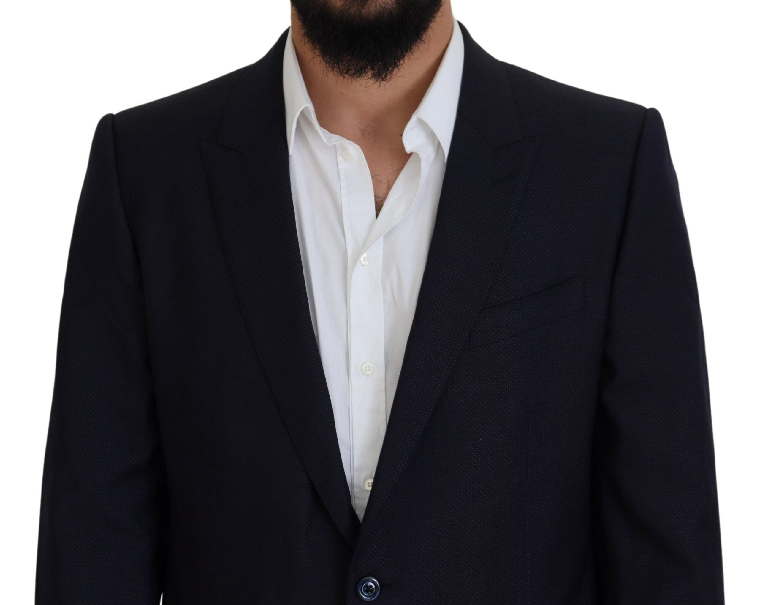 Dolce & Gabbana Elegant Blue Martini Wool-Silk Blend Suit LUNESCAPE