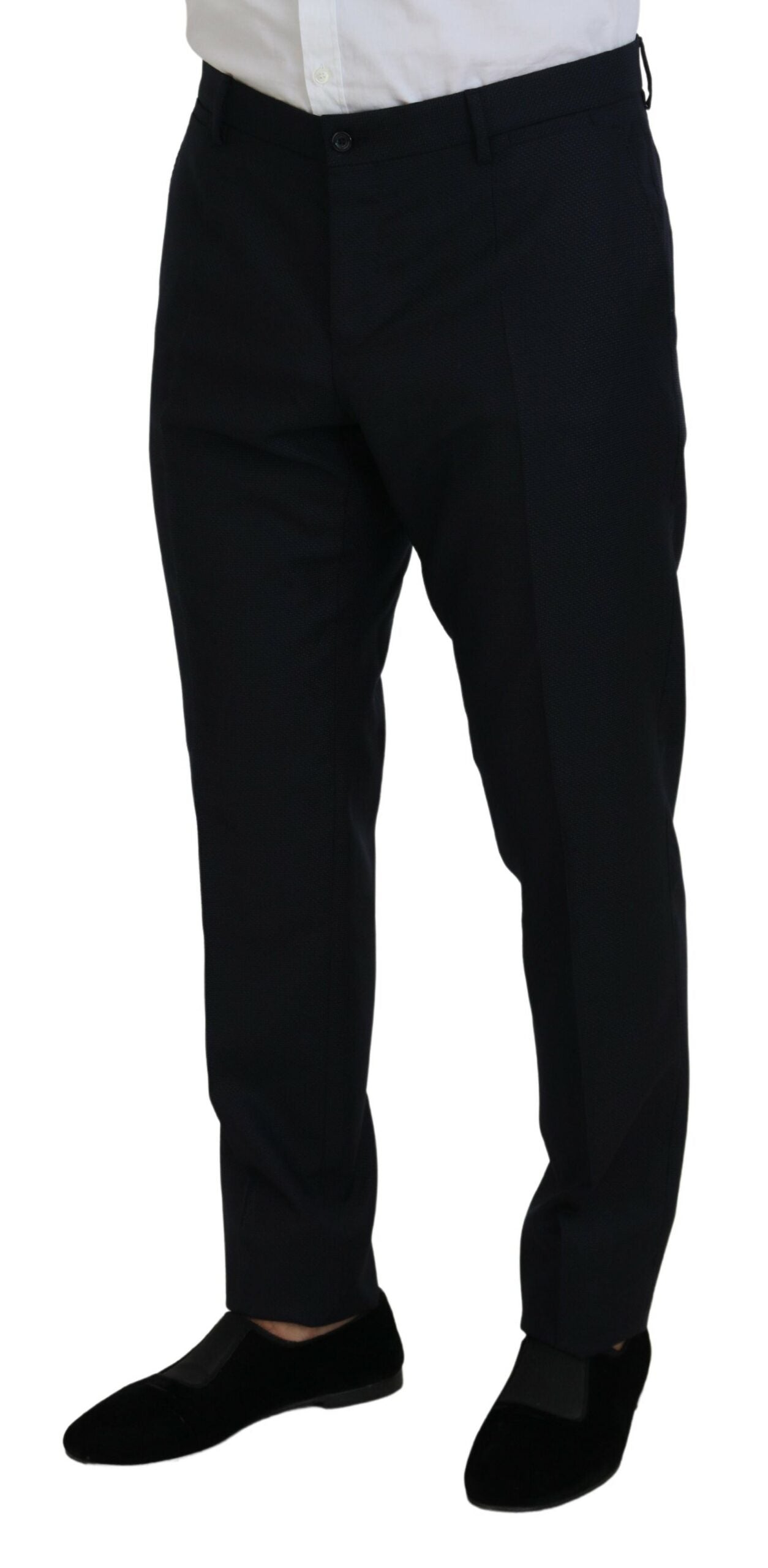 Dolce & Gabbana Elegant Blue Martini Wool-Silk Blend Suit LUNESCAPE
