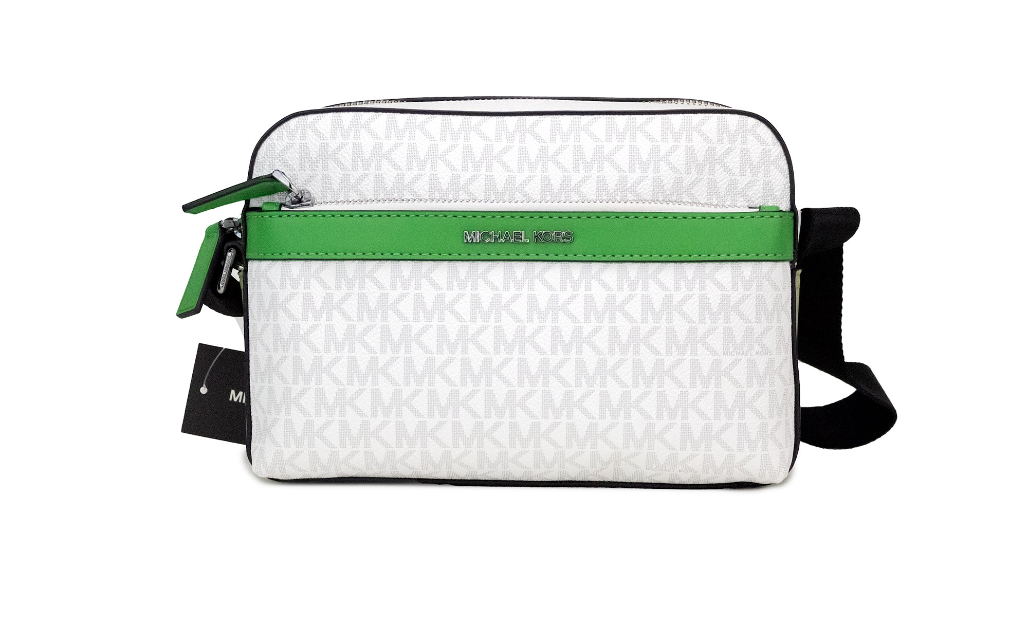 Michael Kors Cooper Small Bright White Palm Signature Utility Crossbody Bag LUNESCAPE