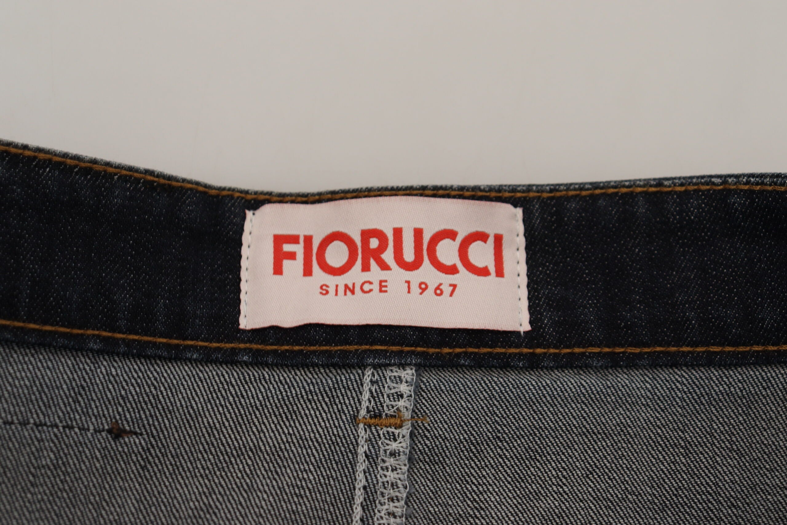 Fiorucci Dark Blue Washed Mid Waist Pencil Cut Denim Skirt LUNESCAPE