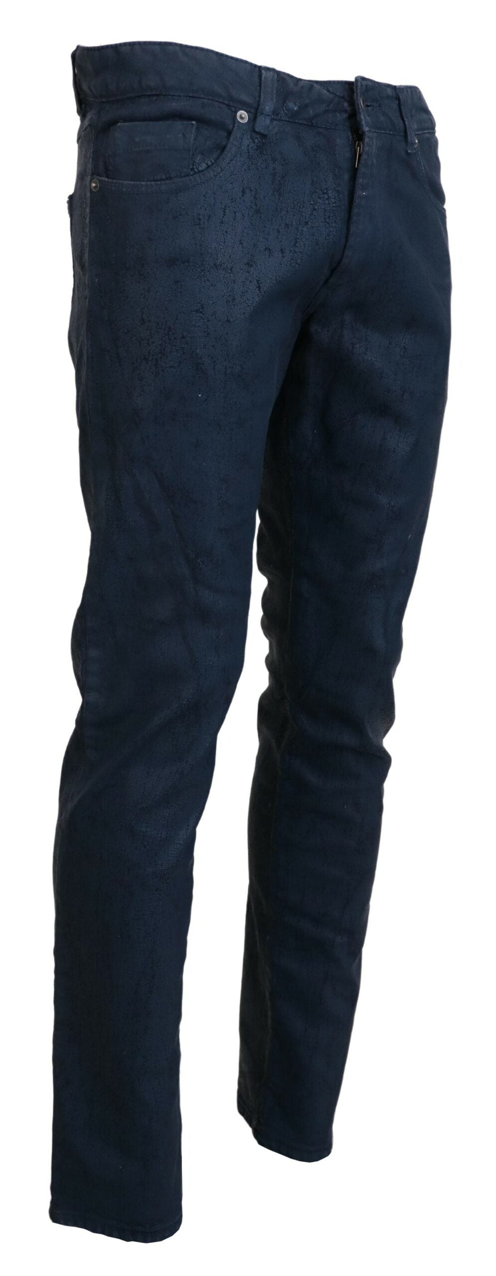 Exte Blue Cotton Tapered Slim Fit Men Casual Denim Jeans LUNESCAPE