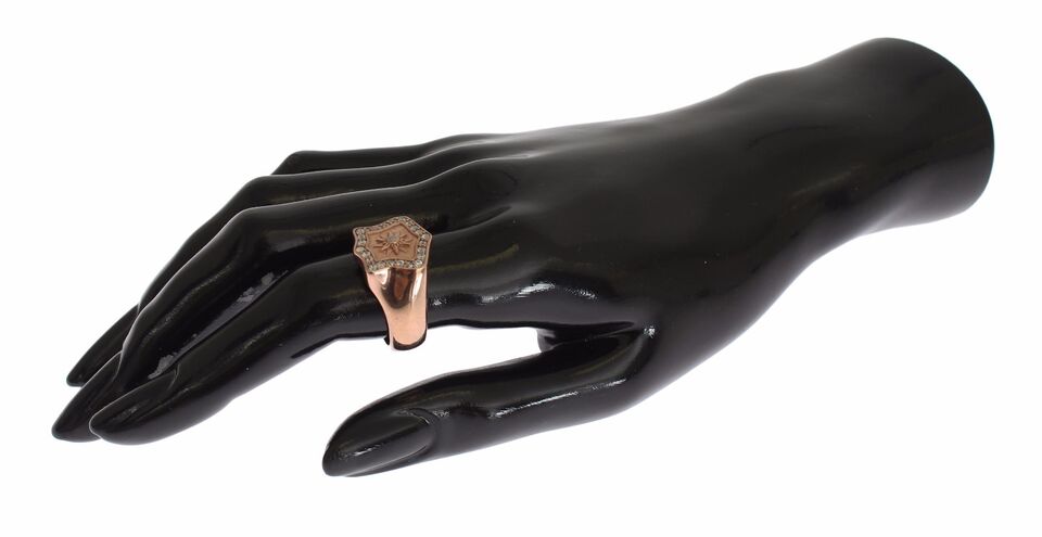 Nialaya Pink Gold 925 Silver Authentic Clear Ring LUNESCAPE