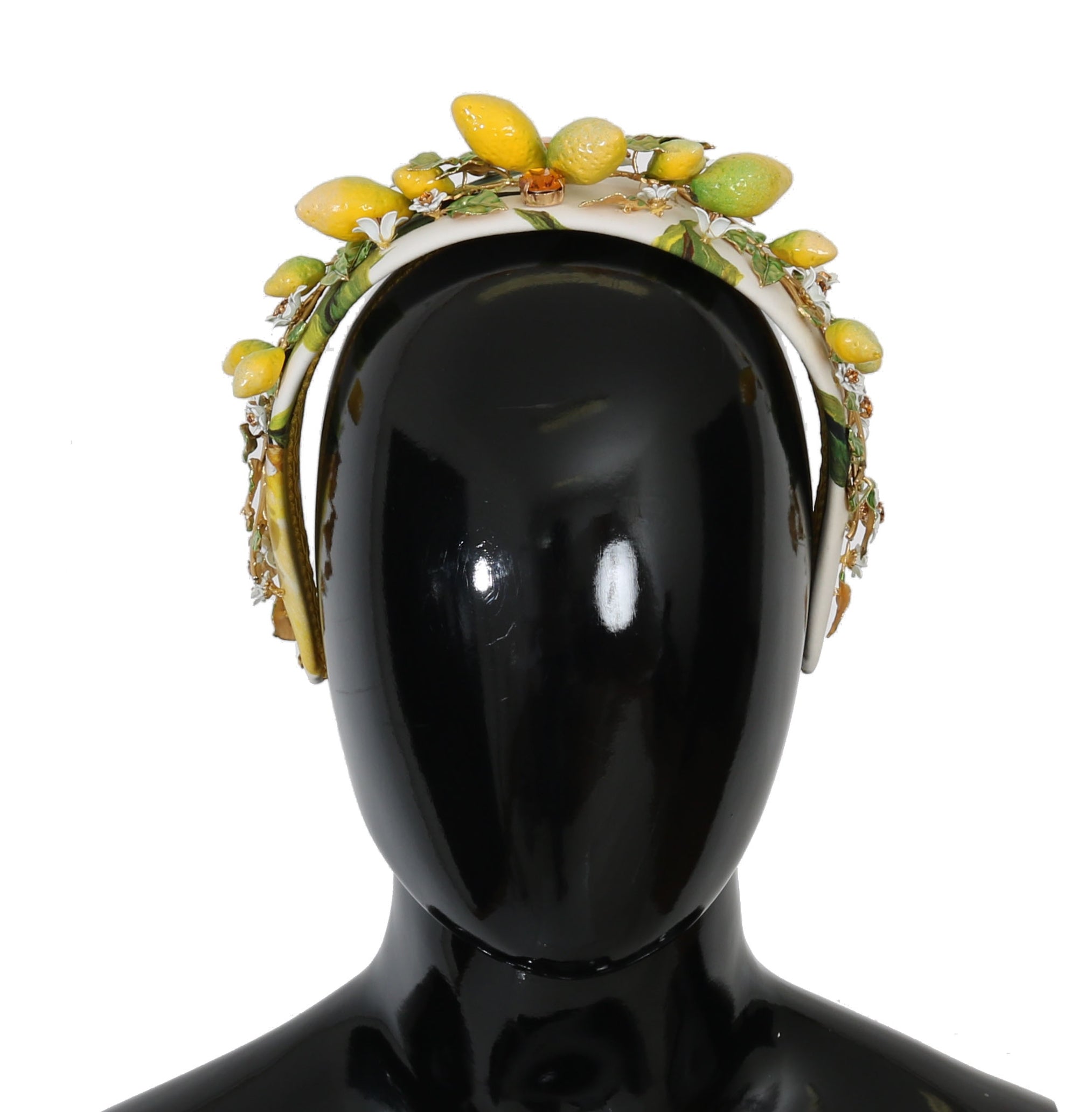 Dolce & Gabbana Yellow Lemons Sicily Crystal Diadem Tiara Headband LUNESCAPE