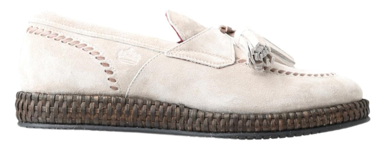 Dolce & Gabbana Elegant Ivory Leather Espadrilles LUNESCAPE