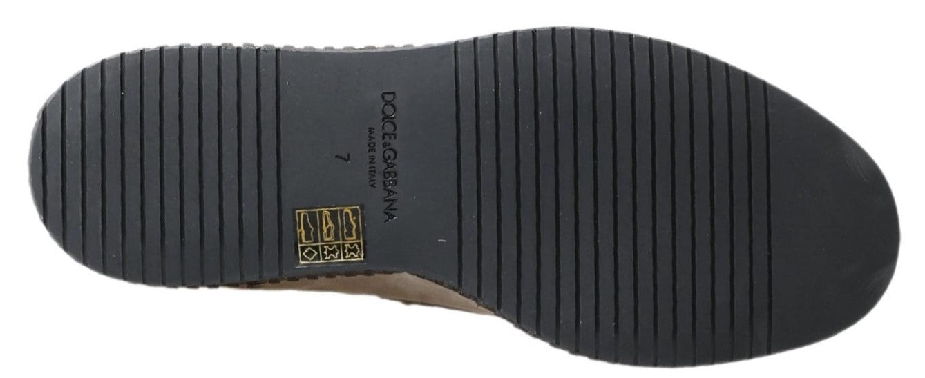 Dolce & Gabbana Elegant Ivory Leather Espadrilles LUNESCAPE