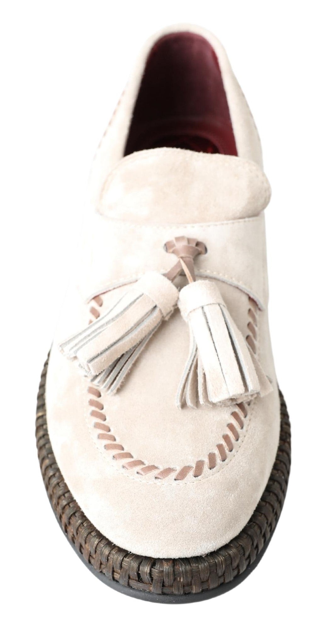 Dolce & Gabbana Elegant Ivory Leather Espadrilles LUNESCAPE