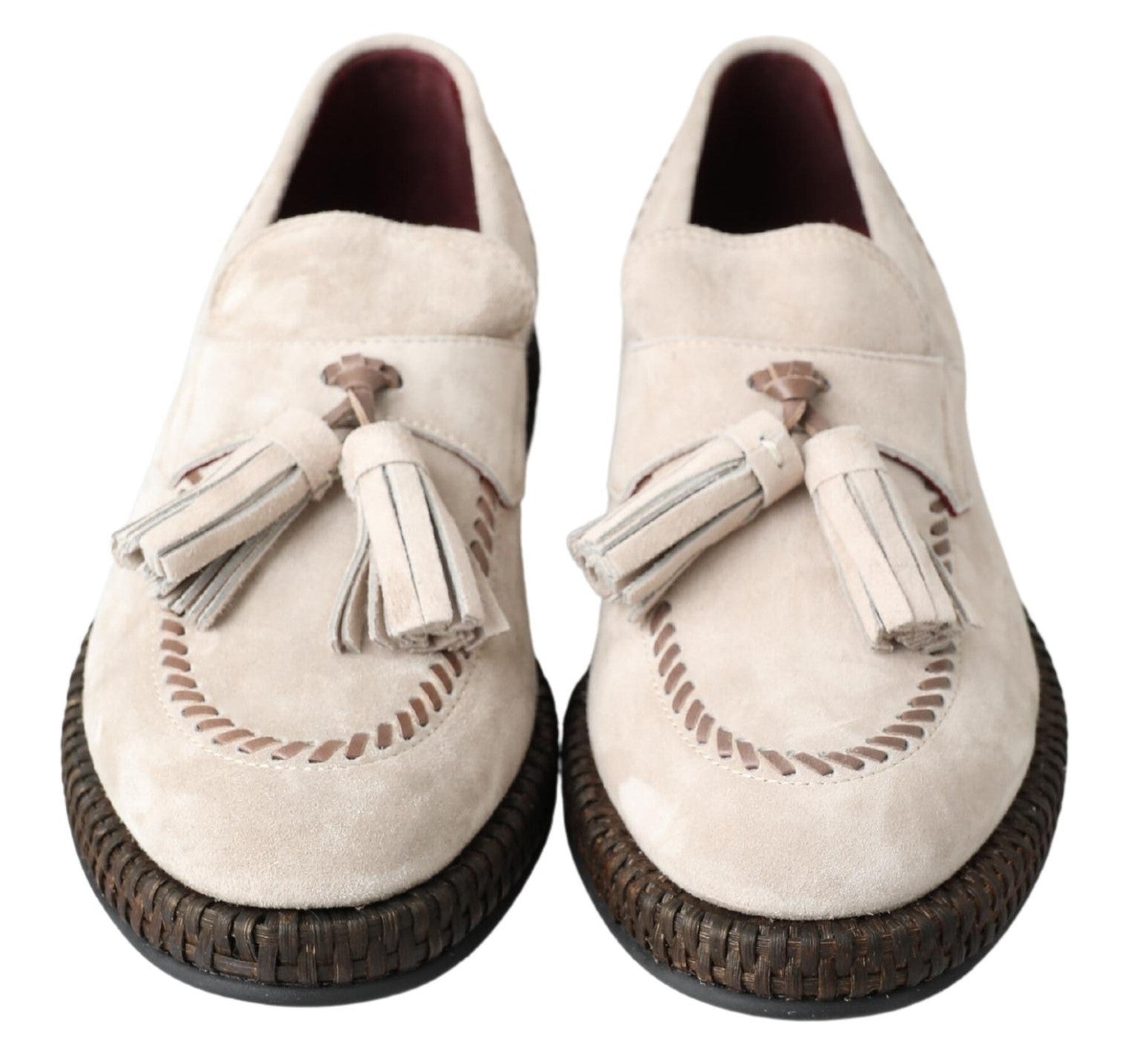 Dolce & Gabbana Elegant Ivory Leather Espadrilles LUNESCAPE