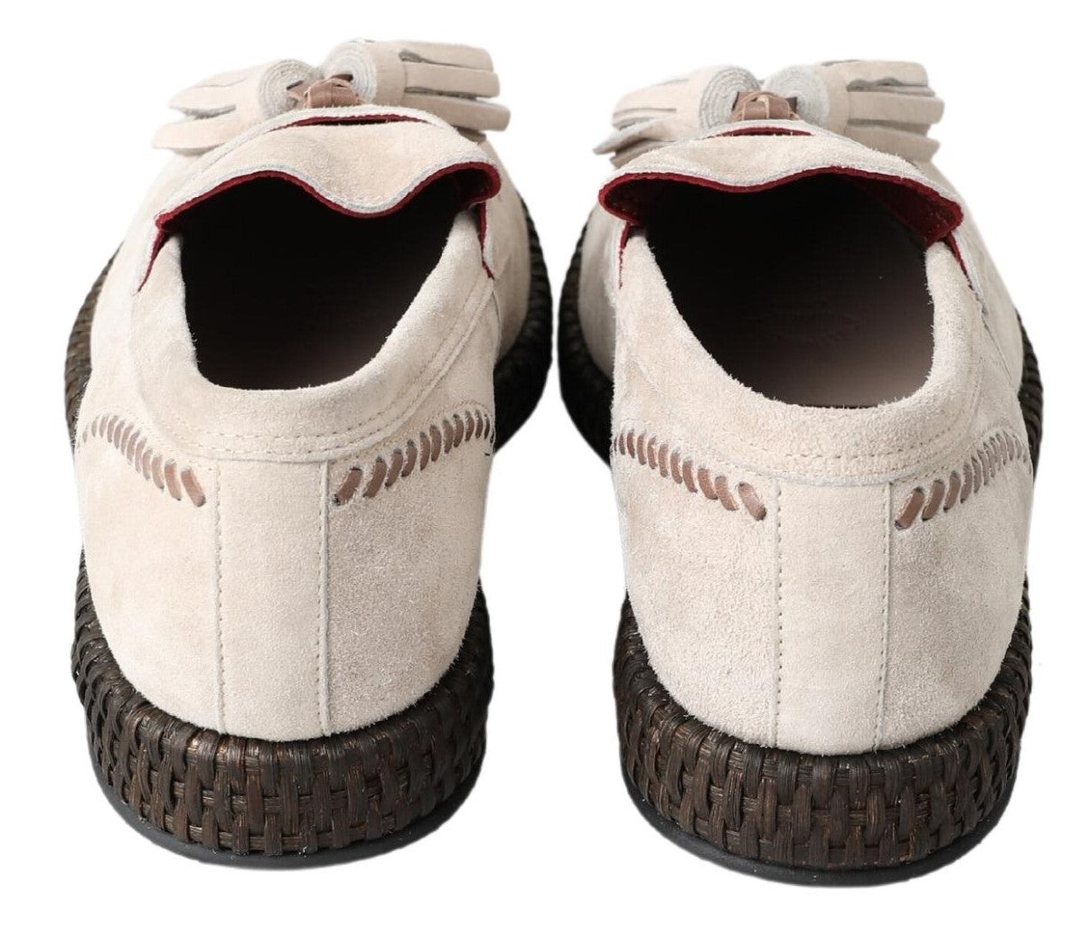 Dolce & Gabbana Elegant Ivory Leather Espadrilles LUNESCAPE