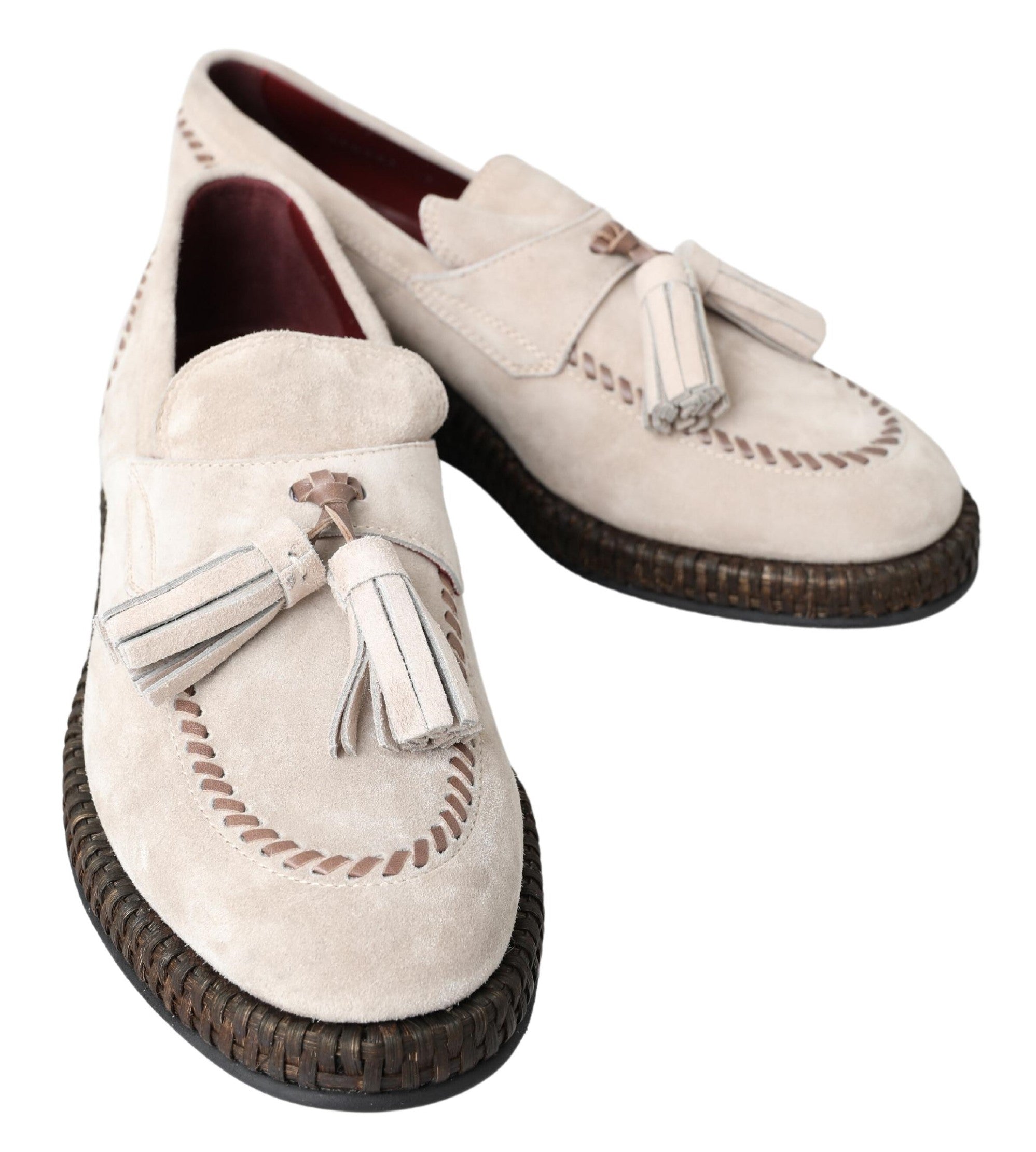 Dolce & Gabbana Elegant Ivory Leather Espadrilles LUNESCAPE