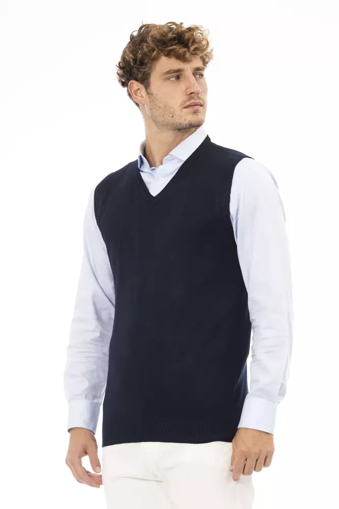 Alpha Studio Blue Sweater Vest