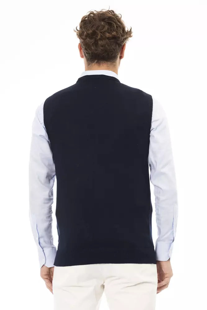 Alpha Studio Blue Sweater Vest