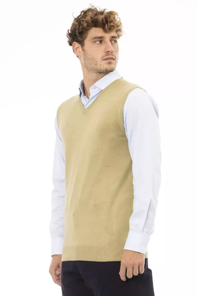 Alpha Studio Beige Sleeveless Sweater