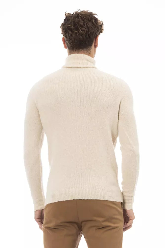 Alpha Studio Beige Alpaca Men Sweater LUNESCAPE
