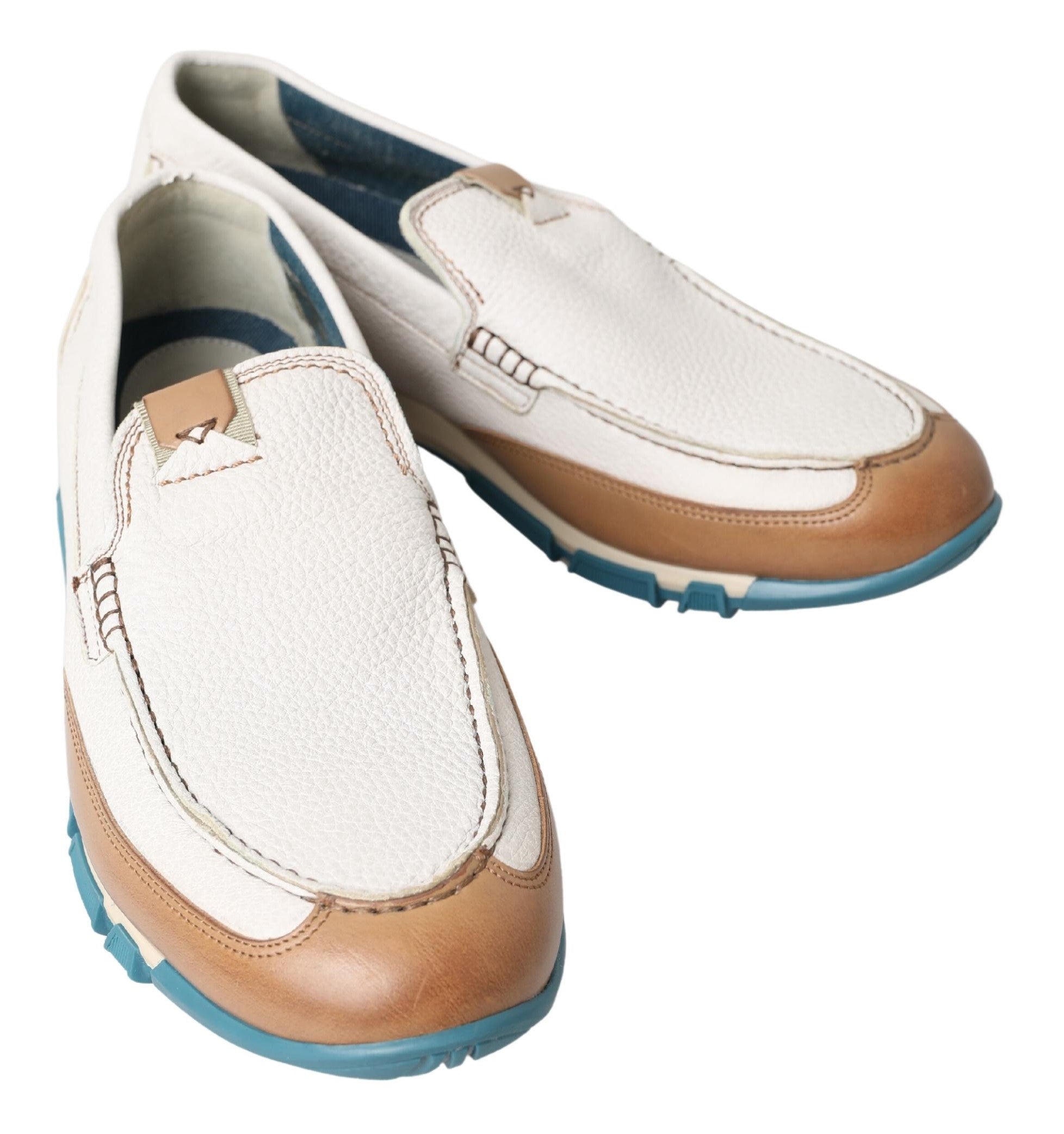 Dolce & Gabbana White Leather Loafers Moccasin